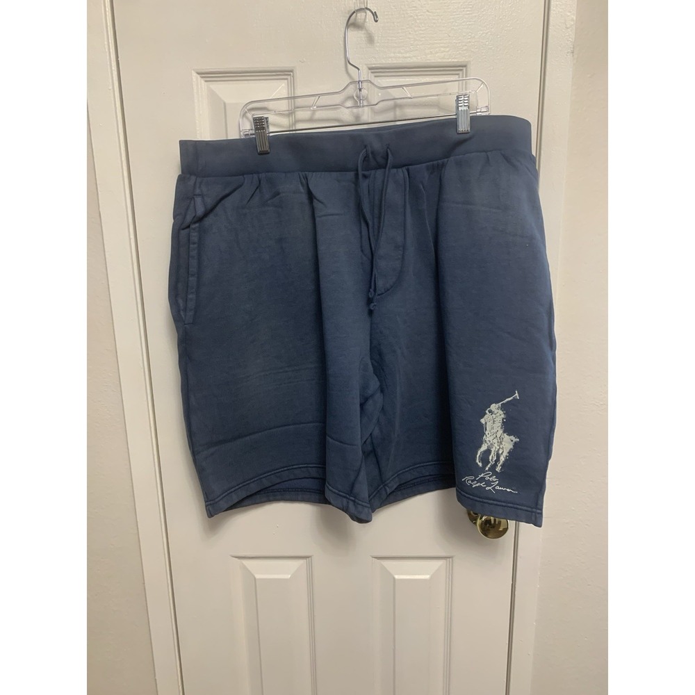 NWT Polo Ralph Lauren Big Pony Fleece Sweat Shorts Clancy Blue 3XB
